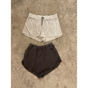 Aerie Sleep Shorts Bundle (2) Velour and Sweatshorts, M